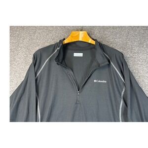 Columbia Black Omni Wick Half Zip Long Sleeve Athletic Pullover Mens XXL Jogging